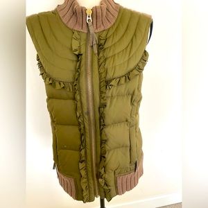 Juicy Couture Knit & Down Ruffled Puffer Vest